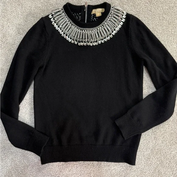 Michael Kors Collection - Stunning Beaded Chainlink Cashmere Sweater - size XS - Picture 8 of 12